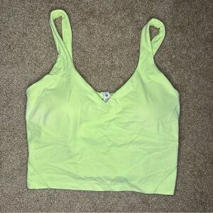Lululemon Align Tank Top Neon Faded Zap Size 6 V Neck Cropped